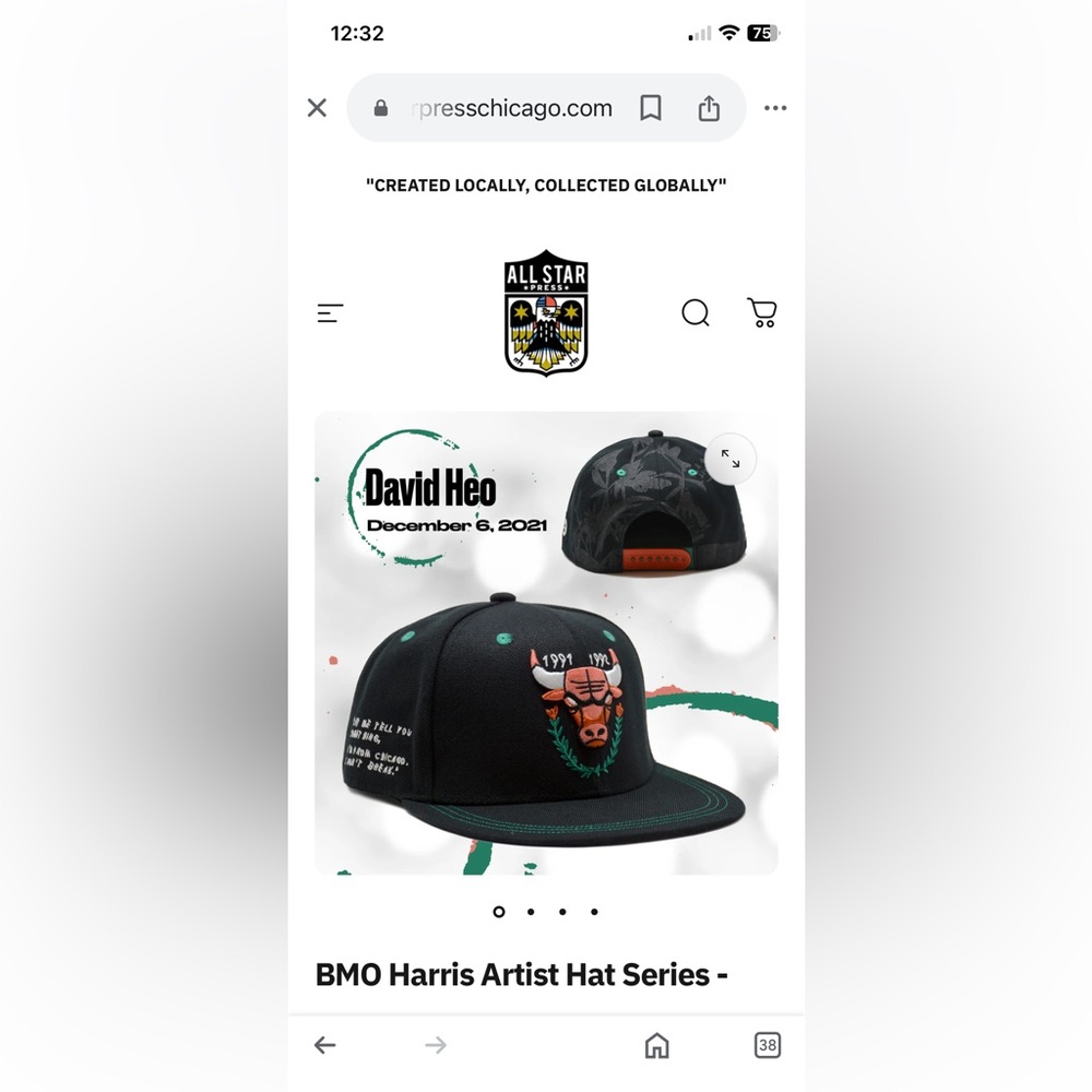 Chicago Bulls David Heo Limited Editon Hat 2021-22 Melonwear - Picture 8 of 10